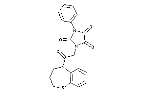 1-[2-(3,4-dihydro-2H-1,5-benzothiazepin-5-yl)-2-keto-ethyl]-3-phenyl-imidazolidine-2,4,5-trione