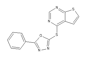 2-phenyl-5-(thieno[2,3-d]pyrimidin-4-ylthio)-1,3,4-oxadiazole