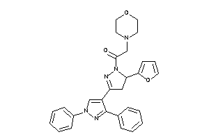 Image of 1-[3-(1,3-diphenylpyrazol-4-yl)-5-(2-furyl)-2-pyrazolin-1-yl]-2-morpholino-ethanone