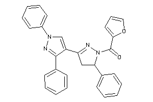 Image of [3-(1,3-diphenylpyrazol-4-yl)-5-phenyl-2-pyrazolin-1-yl]-(2-furyl)methanone