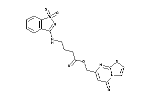 4-[(1,1-diketo-1,2-benzothiazol-3-yl)amino]butyric Acid (5-ketothiazolo[3,2-a]pyrimidin-7-yl)methyl Ester