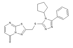 Image of 2-[[(4-cyclopentyl-5-phenyl-1,2,4-triazol-3-yl)thio]methyl]-[1,3,4]thiadiazolo[3,2-a]pyrimidin-5-one