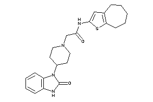 Image of 2-[4-(2-keto-3H-benzimidazol-1-yl)piperidino]-N-(5,6,7,8-tetrahydro-4H-cyclohepta[b]thiophen-2-yl)acetamide