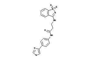 3-[(1,1-diketo-1,2-benzothiazol-3-yl)amino]-N-(4-thiazol-4-ylphenyl)propionamide