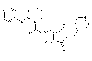 Image of 5-(2-phenylimino-1,3-thiazinane-3-carbonyl)-2-(4-pyridylmethyl)isoindoline-1,3-quinone