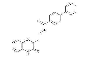 Image of N-[2-(3-keto-4H-1,4-benzoxazin-2-yl)ethyl]-4-phenyl-benzamide