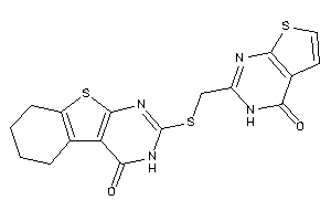 2-[(4-keto-3H-thieno[2,3-d]pyrimidin-2-yl)methylthio]-5,6,7,8-tetrahydro-3H-benzothiopheno[2,3-d]pyrimidin-4-one