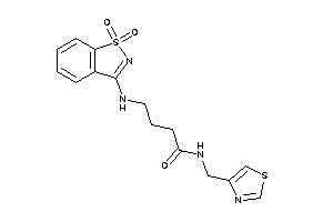 4-[(1,1-diketo-1,2-benzothiazol-3-yl)amino]-N-(thiazol-4-ylmethyl)butyramide