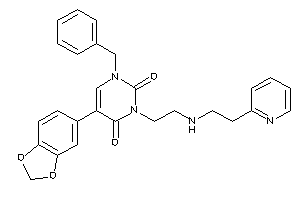 5-(1,3-benzodioxol-5-yl)-1-benzyl-3-[2-[2-(2-pyridyl)ethylamino]ethyl]pyrimidine-2,4-quinone
