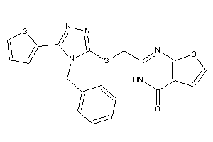 2-[[[4-benzyl-5-(2-thienyl)-1,2,4-triazol-3-yl]thio]methyl]-3H-furo[2,3-d]pyrimidin-4-one