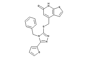 4-[[[4-benzyl-5-(2-furyl)-1,2,4-triazol-3-yl]thio]methyl]-7H-thieno[2,3-b]pyridin-6-one