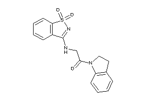 2-[(1,1-diketo-1,2-benzothiazol-3-yl)amino]-1-indolin-1-yl-ethanone