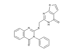 2-[[(4-keto-3-phenyl-quinazolin-2-yl)thio]methyl]-3H-furo[2,3-d]pyrimidin-4-one