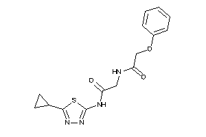 N-(5-cyclopropyl-1,3,4-thiadiazol-2-yl)-2-[(2-phenoxyacetyl)amino]acetamide