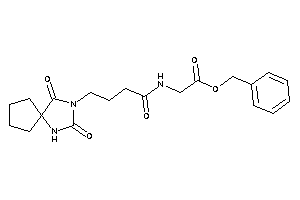 2-[4-(2,4-diketo-1,3-diazaspiro[4.4]nonan-3-yl)butanoylamino]acetic Acid Benzyl Ester