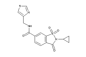 2-cyclopropyl-1,1,3-triketo-N-(thiazol-4-ylmethyl)-1,2-benzothiazole-6-carboxamide