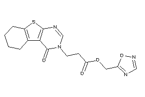 Image of 3-(4-keto-5,6,7,8-tetrahydrobenzothiopheno[2,3-d]pyrimidin-3-yl)propionic Acid 1,2,4-oxadiazol-5-ylmethyl Ester