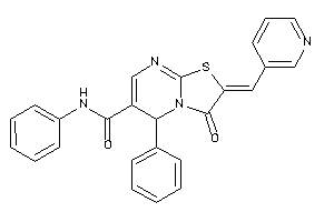 Image of 3-keto-N,5-diphenyl-2-(3-pyridylmethylene)-5H-thiazolo[3,2-a]pyrimidine-6-carboxamide