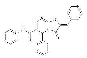 3-keto-N,5-diphenyl-2-(4-pyridylmethylene)-5H-thiazolo[3,2-a]pyrimidine-6-carboxamide