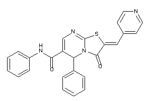 Image of 3-keto-N,5-diphenyl-2-(4-pyridylmethylene)-5H-thiazolo[3,2-a]pyrimidine-6-carboxamide