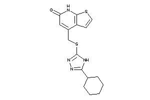 4-[[(5-cyclohexyl-4H-1,2,4-triazol-3-yl)thio]methyl]-7H-thieno[2,3-b]pyridin-6-one