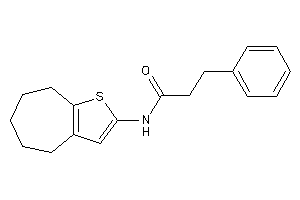 3-phenyl-N-(5,6,7,8-tetrahydro-4H-cyclohepta[b]thiophen-2-yl)propionamide