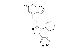 4-[[[4-cyclohexyl-5-(3-pyridyl)-1,2,4-triazol-3-yl]thio]methyl]-7H-thieno[2,3-b]pyridin-6-one