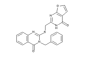 2-[[(3-benzyl-4-keto-quinazolin-2-yl)thio]methyl]-3H-furo[2,3-d]pyrimidin-4-one