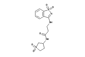 3-[(1,1-diketo-1,2-benzothiazol-3-yl)amino]-N-(1,1-diketothiolan-3-yl)propionamide