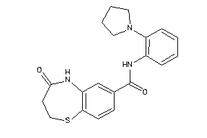 4-keto-N-(2-pyrrolidinophenyl)-3,5-dihydro-2H-1,5-benzothiazepine-7-carboxamide