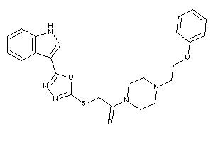 2-[[5-(1H-indol-3-yl)-1,3,4-oxadiazol-2-yl]thio]-1-[4-(2-phenoxyethyl)piperazino]ethanone