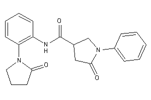 Image of 5-keto-N-[2-(2-ketopyrrolidino)phenyl]-1-phenyl-pyrrolidine-3-carboxamide