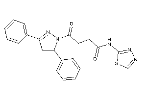 4-(3,5-diphenyl-2-pyrazolin-1-yl)-4-keto-N-(1,3,4-thiadiazol-2-yl)butyramide