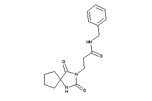 N-benzyl-3-(2,4-diketo-1,3-diazaspiro[4.4]nonan-3-yl)propionamide