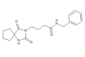 N-benzyl-4-(2,4-diketo-1,3-diazaspiro[4.4]nonan-3-yl)butyramide