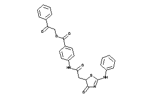 Image of 4-[[2-(2-anilino-4-keto-2-thiazolin-5-yl)acetyl]amino]benzoic Acid Phenacyl Ester