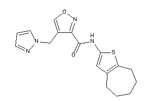 4-(pyrazol-1-ylmethyl)-N-(5,6,7,8-tetrahydro-4H-cyclohepta[b]thiophen-2-yl)isoxazole-3-carboxamide