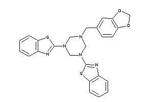 Image of 2-[3-(1,3-benzothiazol-2-yl)-5-piperonyl-1,3,5-triazinan-1-yl]-1,3-benzothiazole