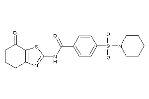 N-(7-keto-5,6-dihydro-4H-1,3-benzothiazol-2-yl)-4-piperidinosulfonyl-benzamide