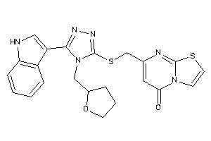 7-[[[5-(1H-indol-3-yl)-4-(tetrahydrofurfuryl)-1,2,4-triazol-3-yl]thio]methyl]thiazolo[3,2-a]pyrimidin-5-one