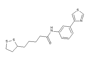 Image of 5-(dithiolan-3-yl)-N-(3-thiazol-4-ylphenyl)valeramide