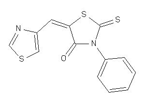 3-phenyl-5-(thiazol-4-ylmethylene)-2-thioxo-thiazolidin-4-one