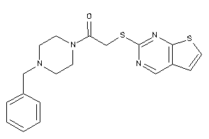 1-(4-benzylpiperazino)-2-(thieno[2,3-d]pyrimidin-2-ylthio)ethanone