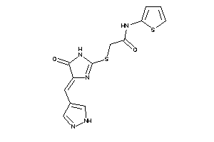 2-[[4-keto-5-(1H-pyrazol-4-ylmethylene)-2-imidazolin-2-yl]thio]-N-(2-thienyl)acetamide
