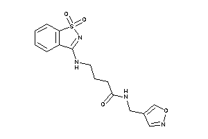 4-[(1,1-diketo-1,2-benzothiazol-3-yl)amino]-N-(isoxazol-4-ylmethyl)butyramide
