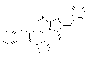2-benzal-3-keto-N-phenyl-5-(2-thienyl)-5H-thiazolo[3,2-a]pyrimidine-6-carboxamide