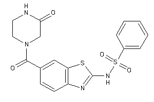 N-[6-(3-ketopiperazine-1-carbonyl)-1,3-benzothiazol-2-yl]benzenesulfonamide