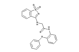 2-[(1,1-diketo-1,2-benzothiazol-3-yl)amino]-N-(2-phenoxyphenyl)acetamide