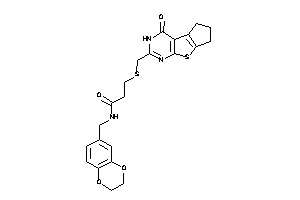 N-(2,3-dihydro-1,4-benzodioxin-6-ylmethyl)-3-[(ketoBLAHyl)methylthio]propionamide