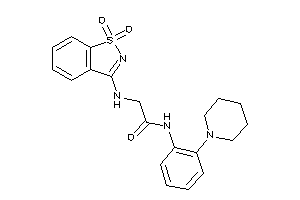 2-[(1,1-diketo-1,2-benzothiazol-3-yl)amino]-N-(2-piperidinophenyl)acetamide